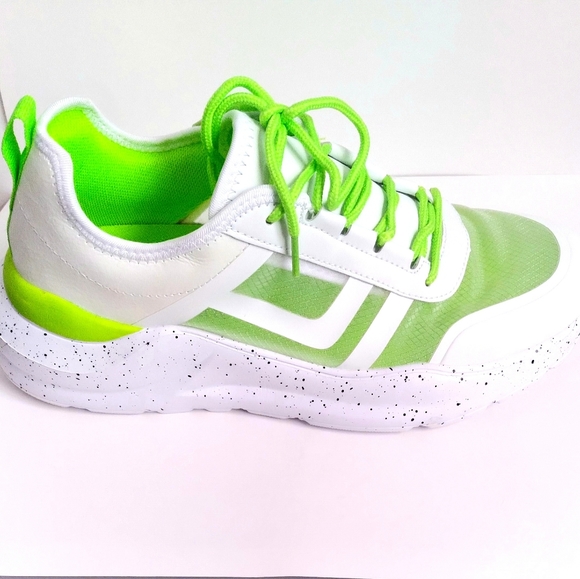 "We Lit " Neon Green Mesh Sneakers - Picture 3 of 5